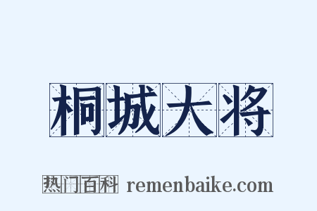 桐城大将是什么意思的图片